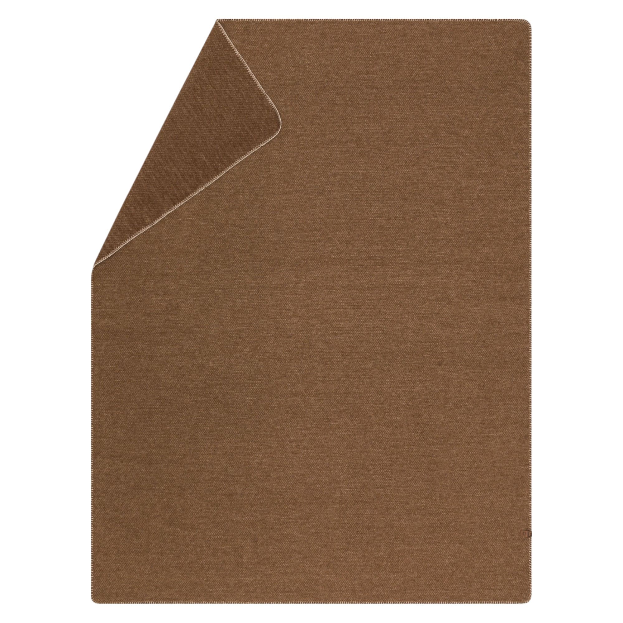 Wolldecke falsches Uni Farbe Braun 160x200cm von David Fussenegger online bestellen